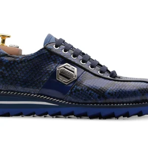 Baskets en cuir python