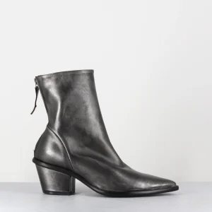Boots en cuir argent brossé bout pointu - TEXA MOUVE PIOMBO