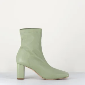 Boots à enfiler en cuir stretch couleur amande - 1A4352D LIGHT GREEN