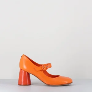 Babies rétro à talon en cuir orange - ACE22 GLAZE ALBICOCCA