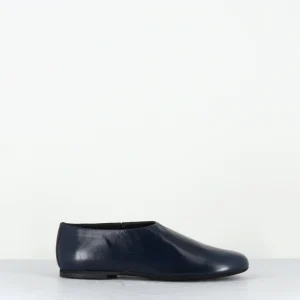 Chaussures plates minimalistes en cuir bleu - POE1 PATHOS ROYAL