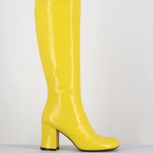 Bottes 60s en cuir souple jaune - AH2983 VERLUX GIALLO
