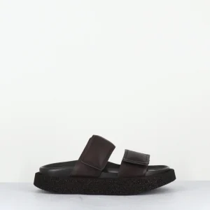 Mules double scratch en cuir & semelle légère - 5143 GAS CHOCOLADE