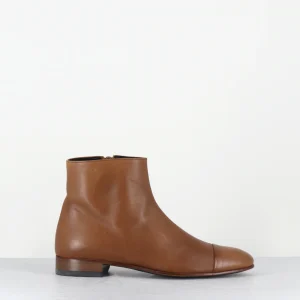 Boots 60s en cuir camel souple  - ANDY CALF CAMEL