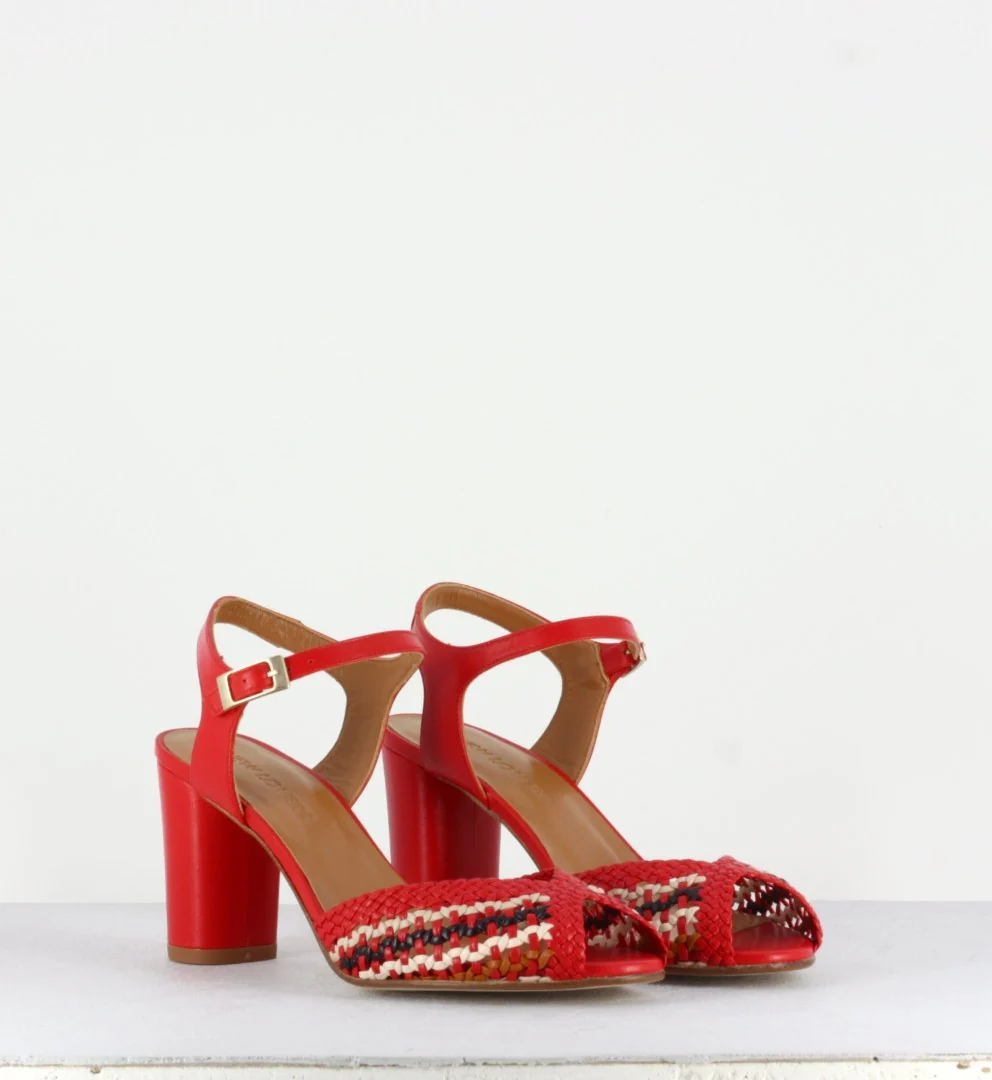 Sandales Petra Red Woven – Image 4