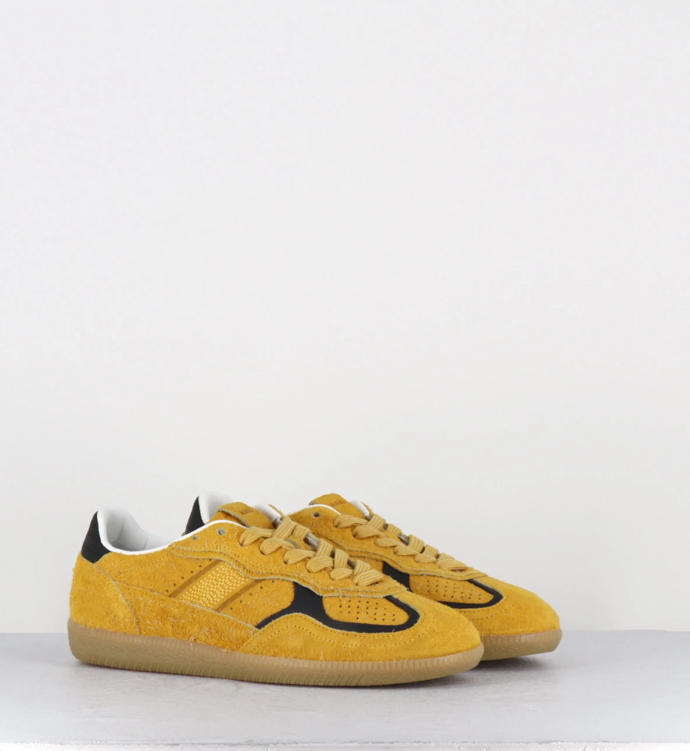 TB 490 RIFE SUEDE FUZZY YELLOW LEATHER SNEAKERS – Image 3