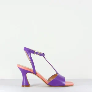 Sandales en cuir violet - Bal032 Ametista