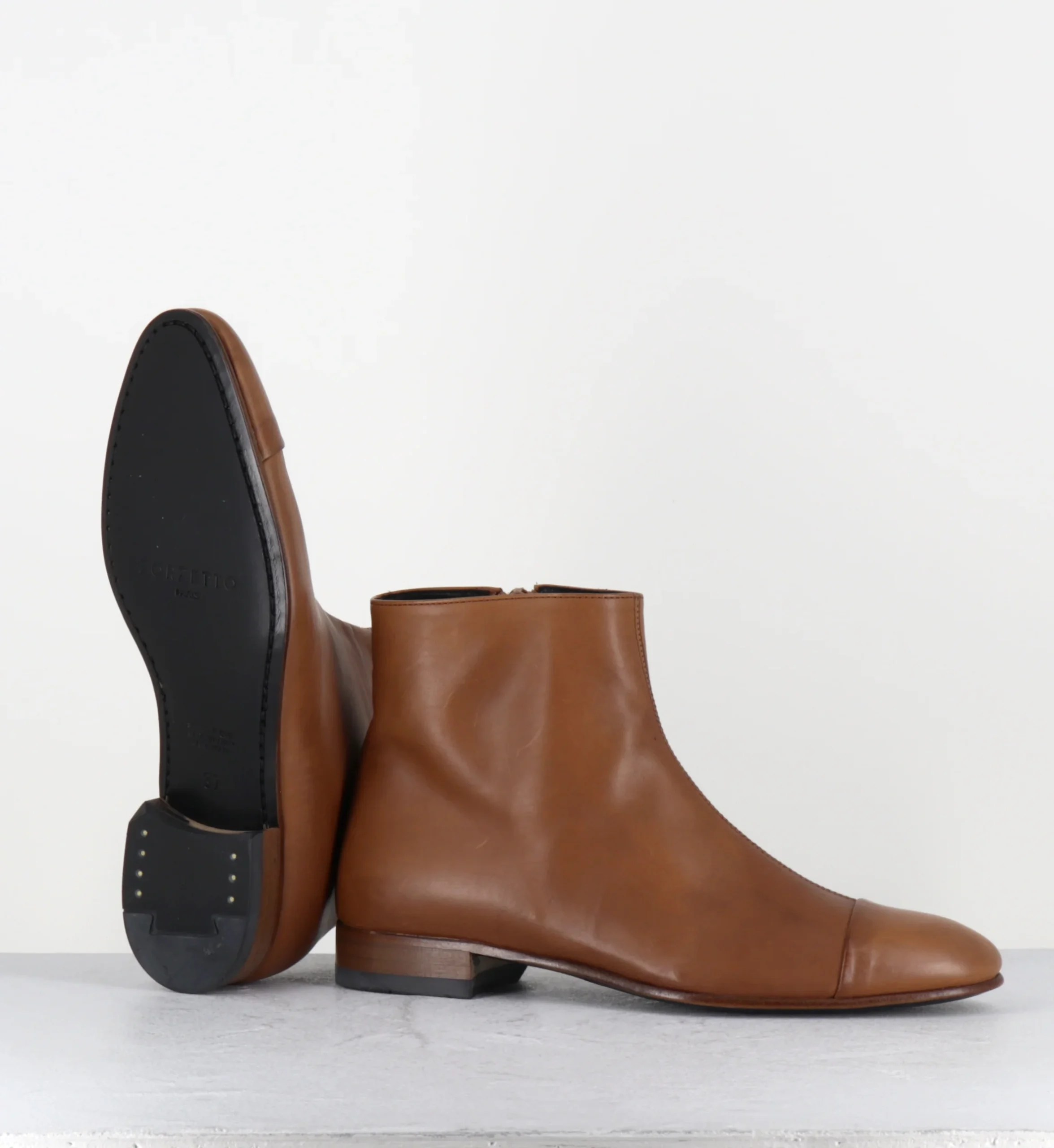 Boots 60s en cuir camel souple - ANDY CALF CAMEL – Image 8