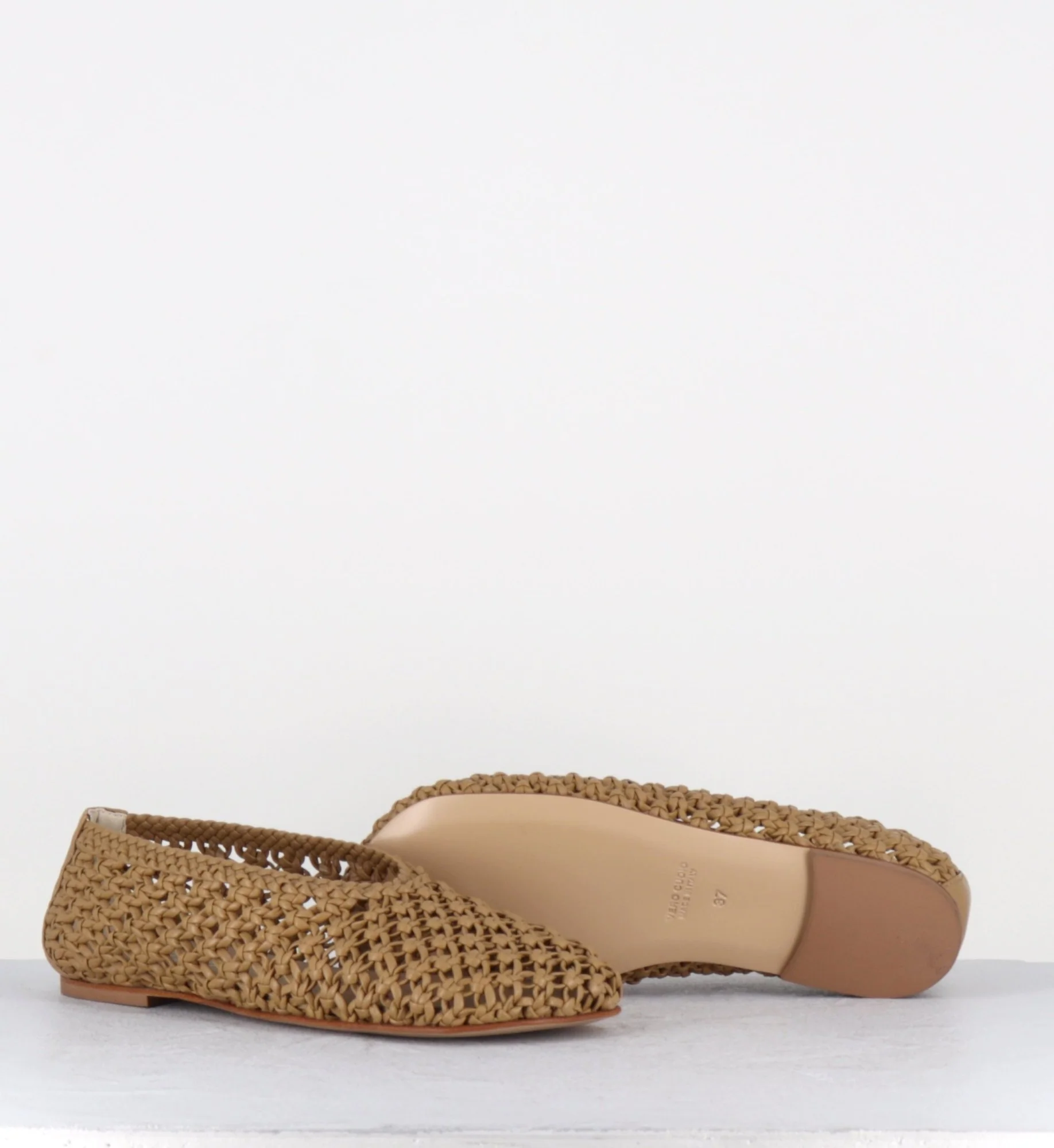 Ballerines en cuir tressé - E4157 ISLAND CAMEL – Image 7