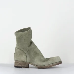 Boots ligne avant-garde en daim lavé kaki - 51798 VERDE WASHED