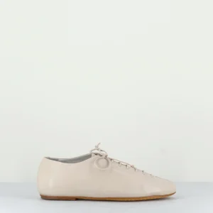 Derbies plats esprit Japonais en cuir grège - BESSIE 005 NEBBIA