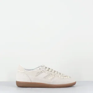 TB.490 CROCHET CREAM LEATHER SNEAKERS