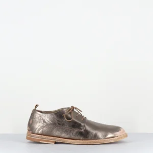 Derbies plats en cuir bronze usé - NOUMA TEQUILA PIOMBO