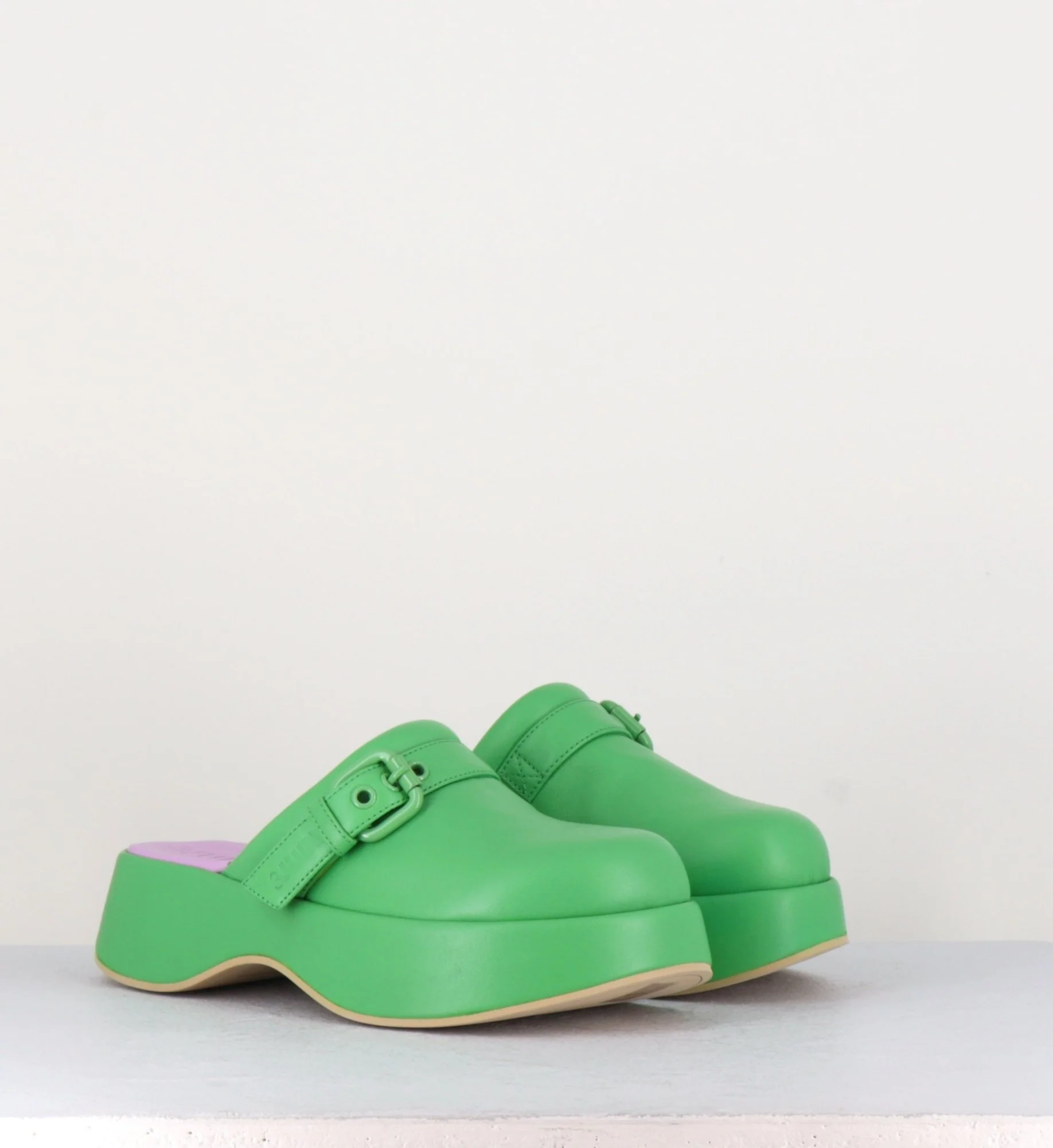 Sabot en cuir vert - LIPARI CHAT GRASS – Image 5