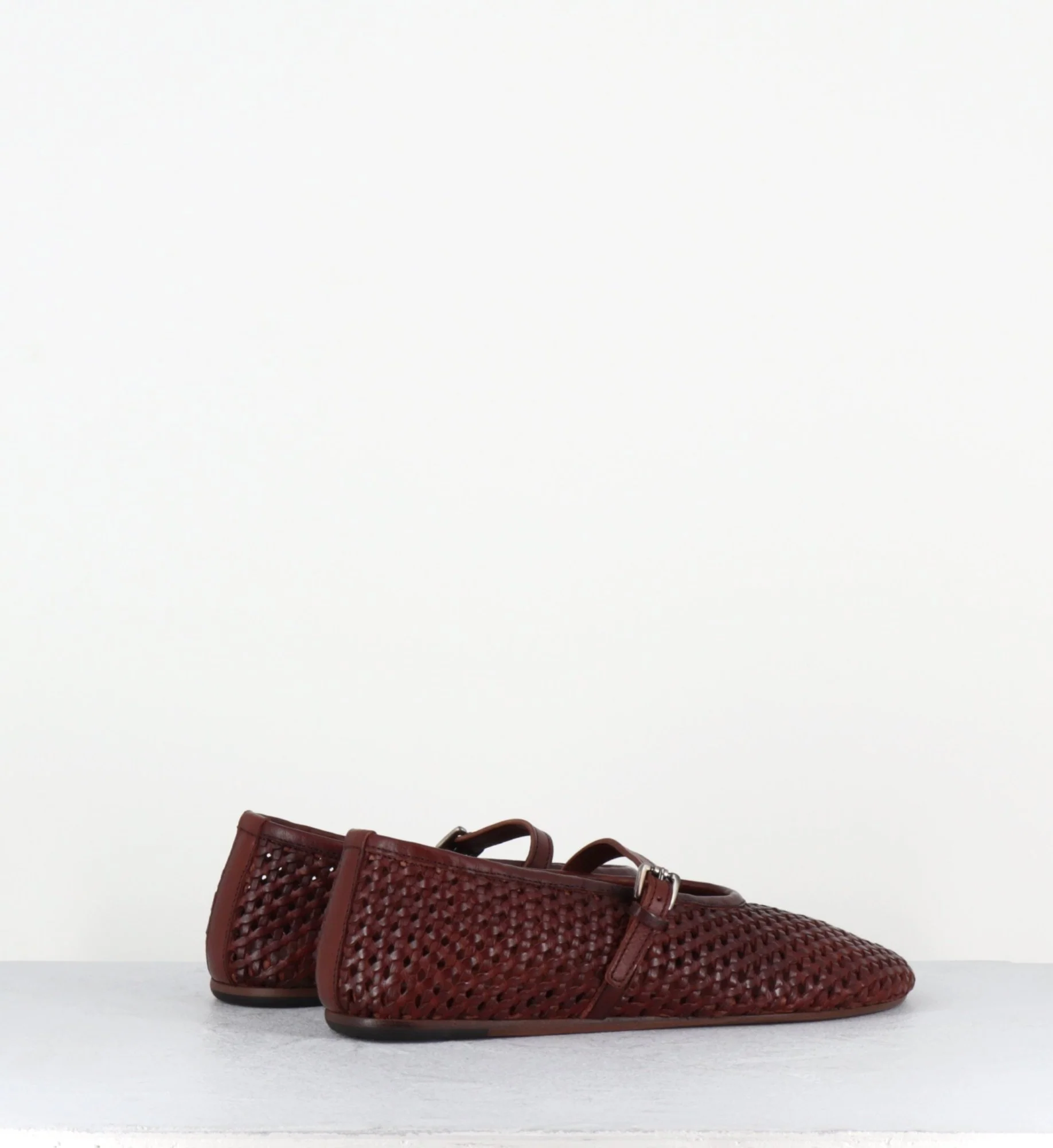 Ballerines à bride en cuir tressé artisanal marron - 18881 OLIVER OLD BRANDY – Image 6