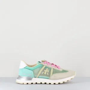 Sneakers semelle épaisse toile mesh verte - JOHNLOWD 6218