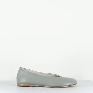 Ballerines rondes en cuir gris bleuté - NESSO BUFFY CLOUD