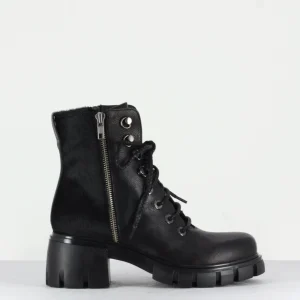 Rangers cuir&poulain noir - 6418