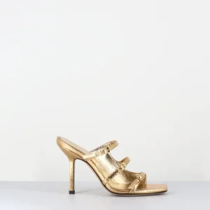 Sandales à talon haut multi-brides serpent doré - VERINO1 VIPER GOLD