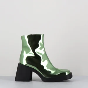 Boots bout carré miroir vert - MILLA METALLIC GREEN