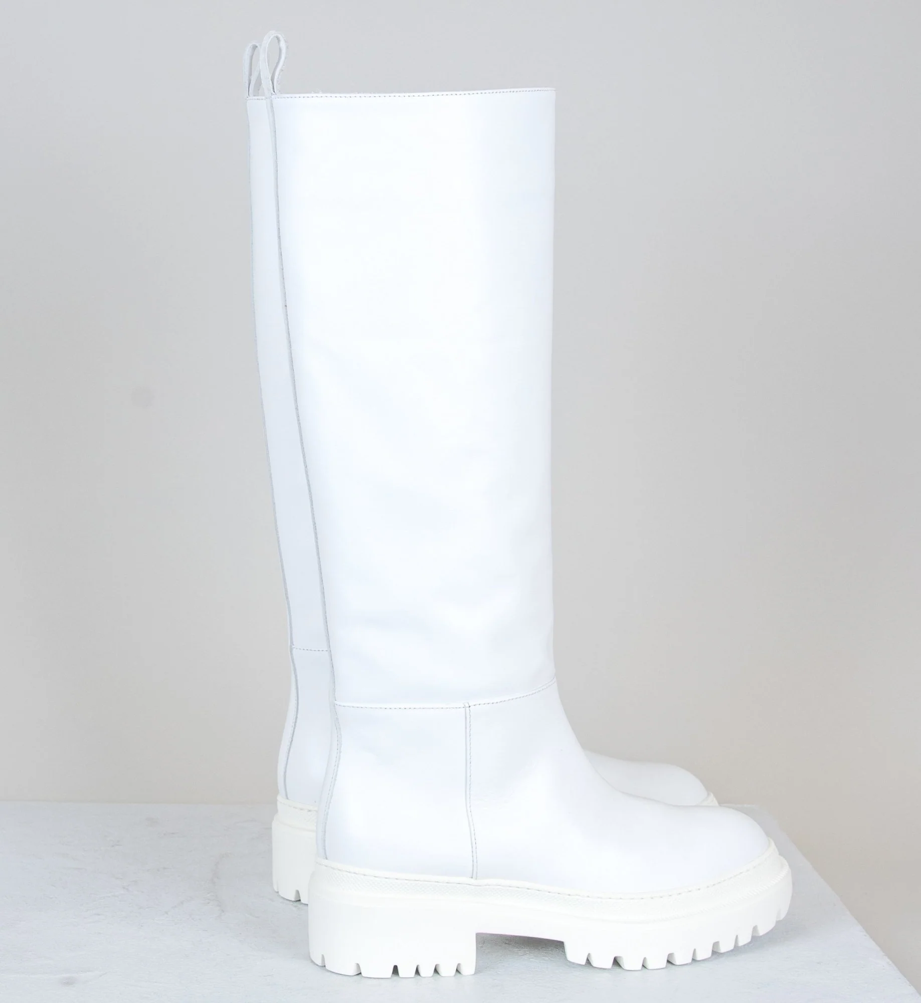 Botte en cuir blanc - LDO013 WHITE – Image 6