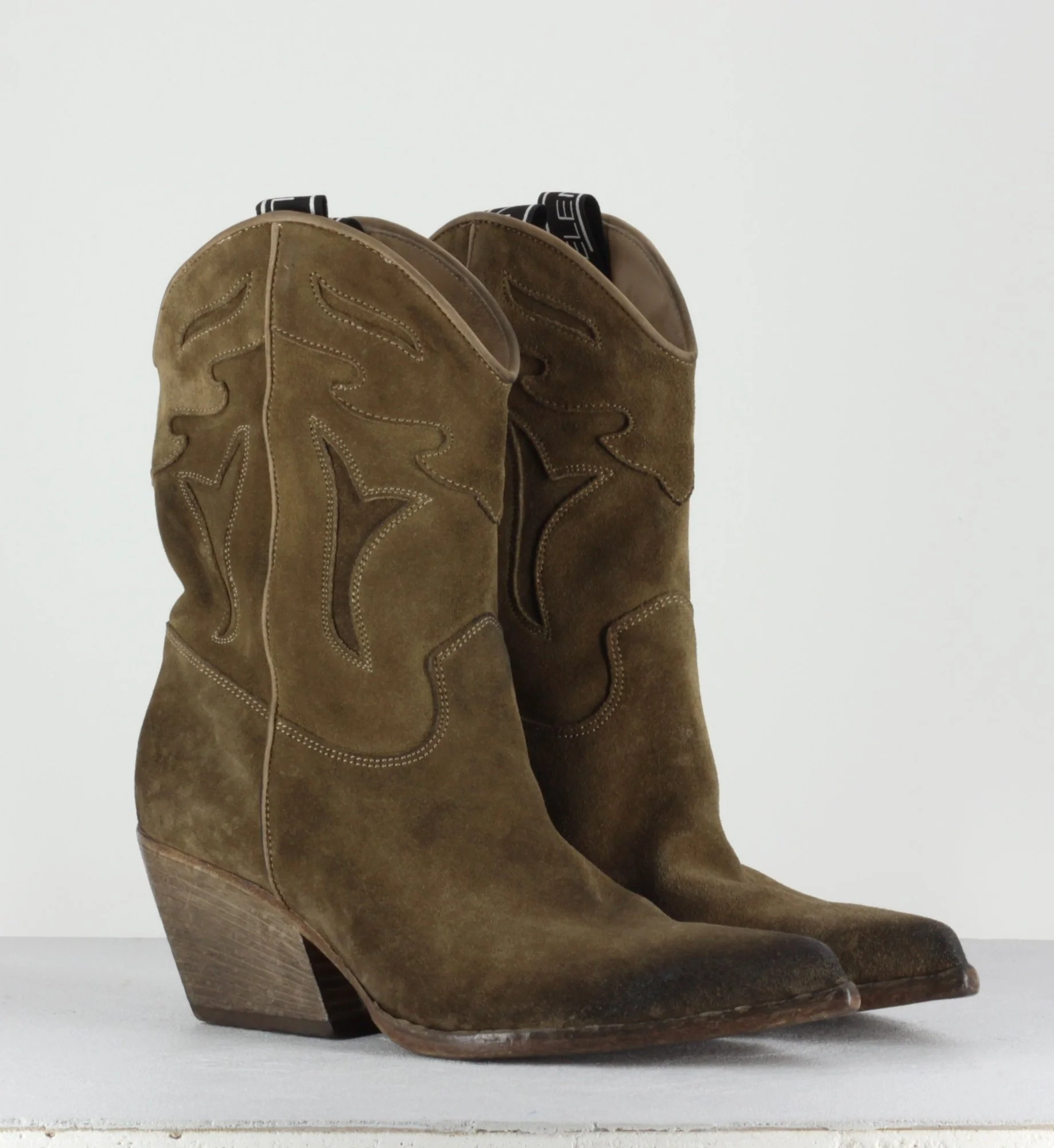 Boots santiags en daim taupe - E2016 VELOUR FANGO – Image 3