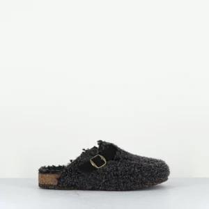 Sabots plats mouton anthracite - 230-BI MOUTON OXY