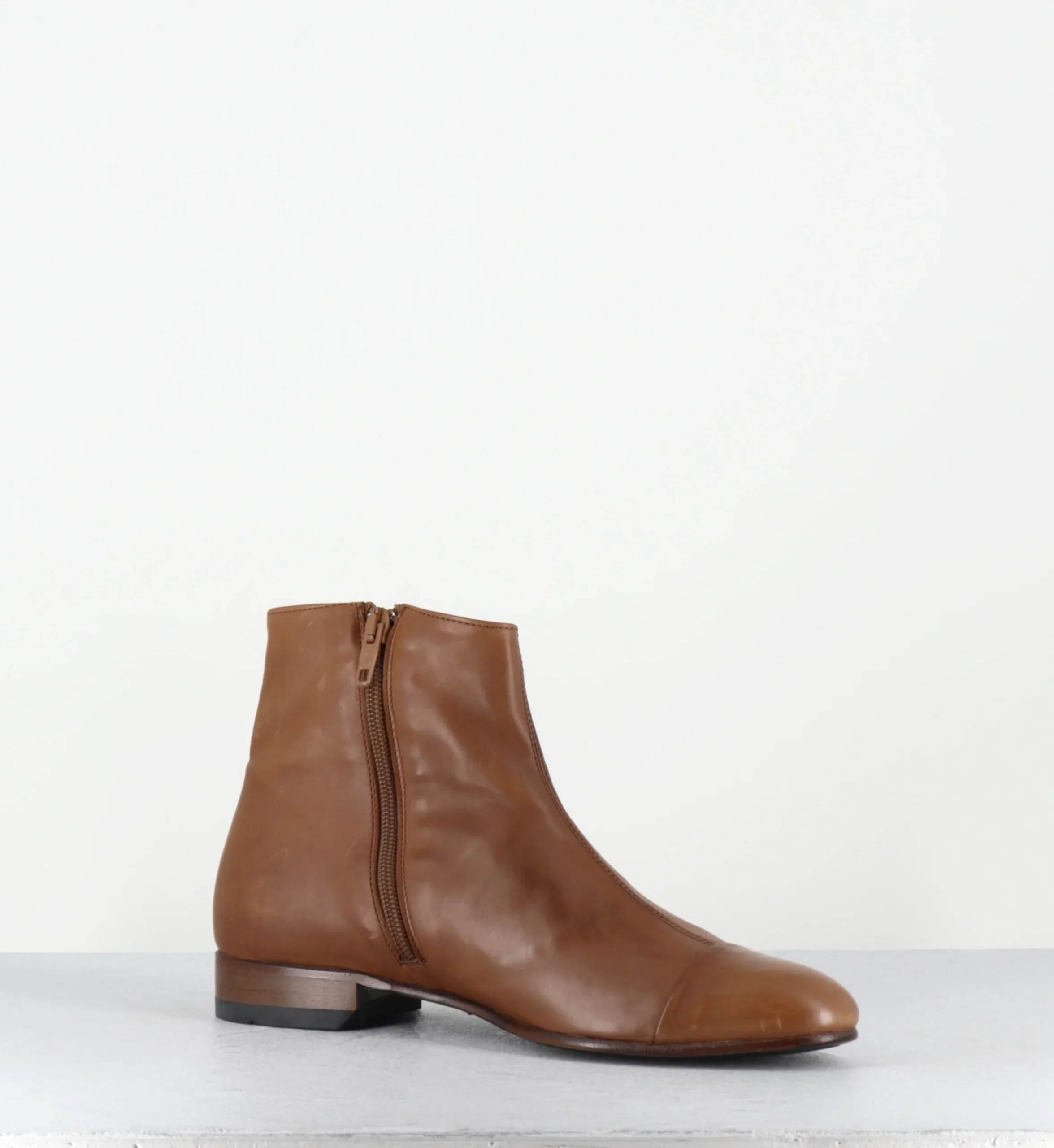 Boots 60s en cuir camel souple - ANDY CALF CAMEL – Image 4
