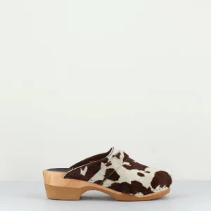 Sabots flexibles effet poulain imprimé vache - COMPLICE MARRON BLANC