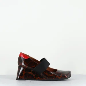 Escarpins compensées à élastique en cuir vernis léopard - QURSI FIAT CASTANO