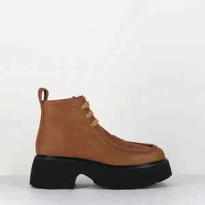 Chaussures à lacets en nubuck cognac - A78NP NABUCK COGNAC