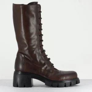 Rangers tige haute en cuir choco - 6410 MORO