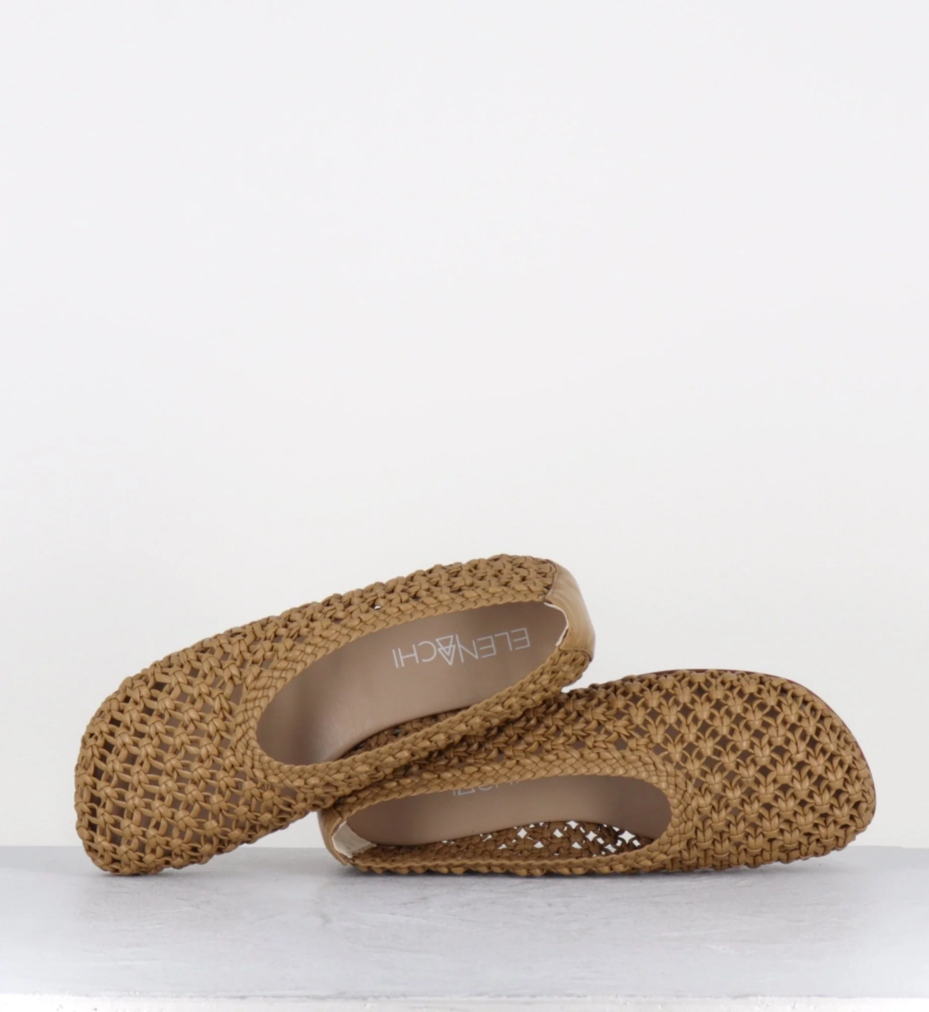 Ballerines en cuir tressé - E4157 ISLAND CAMEL – Image 3