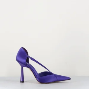 Escarpins bout pointu satin violet - ROSIE34 LAVANDER POINTY PUMPS