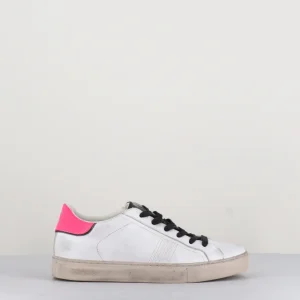 Sneakers en cuir blanc et rose Crime London - BEAT 25700