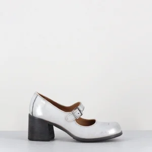 Babies à talon en cuir argent - 47403 VESUVIO ARGENTO