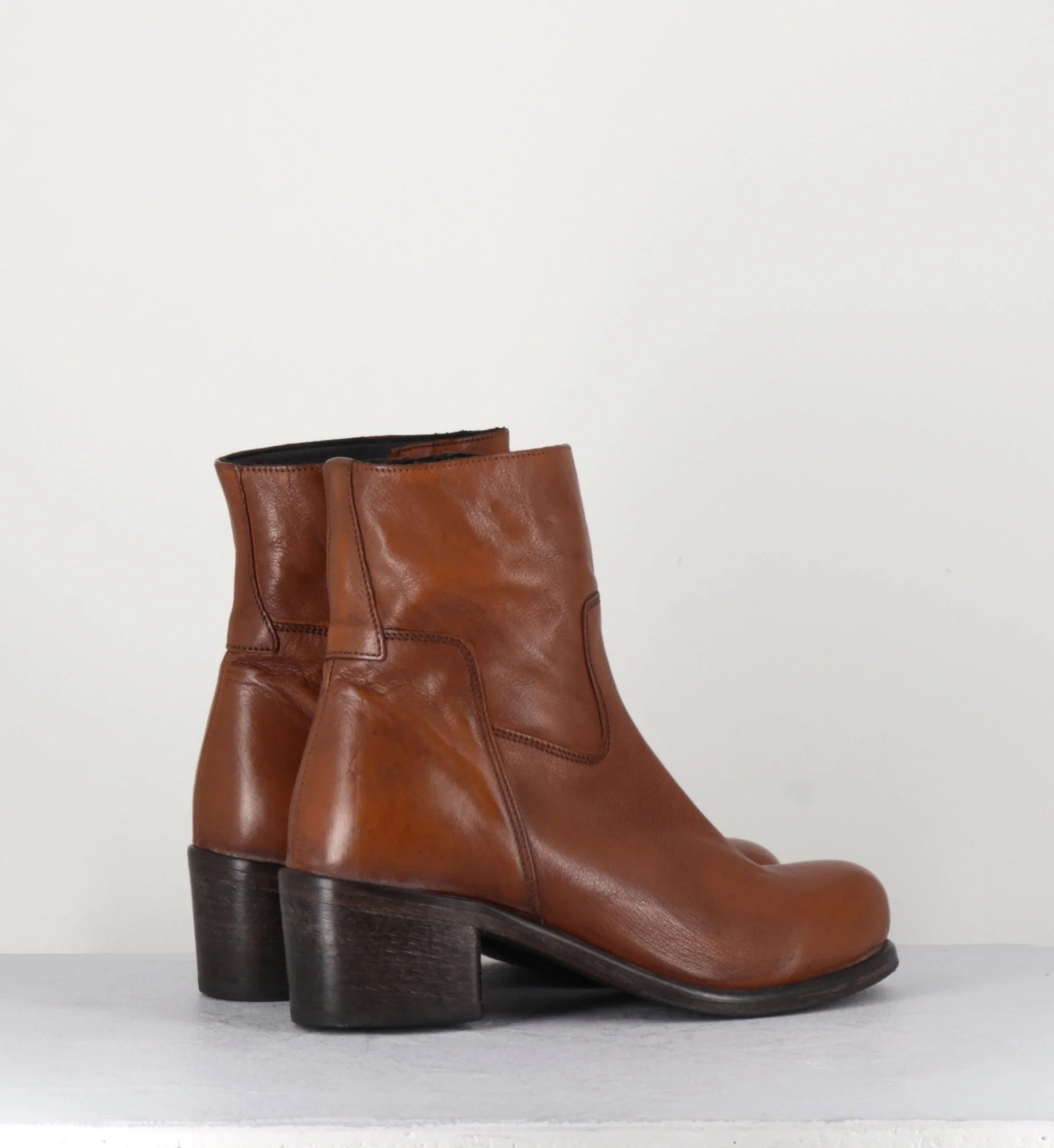 Bottine en cuir camel - 1CW347 COGNAC – Image 4