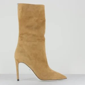 Bottines pointues à talon haut - Bali Suede Caramel