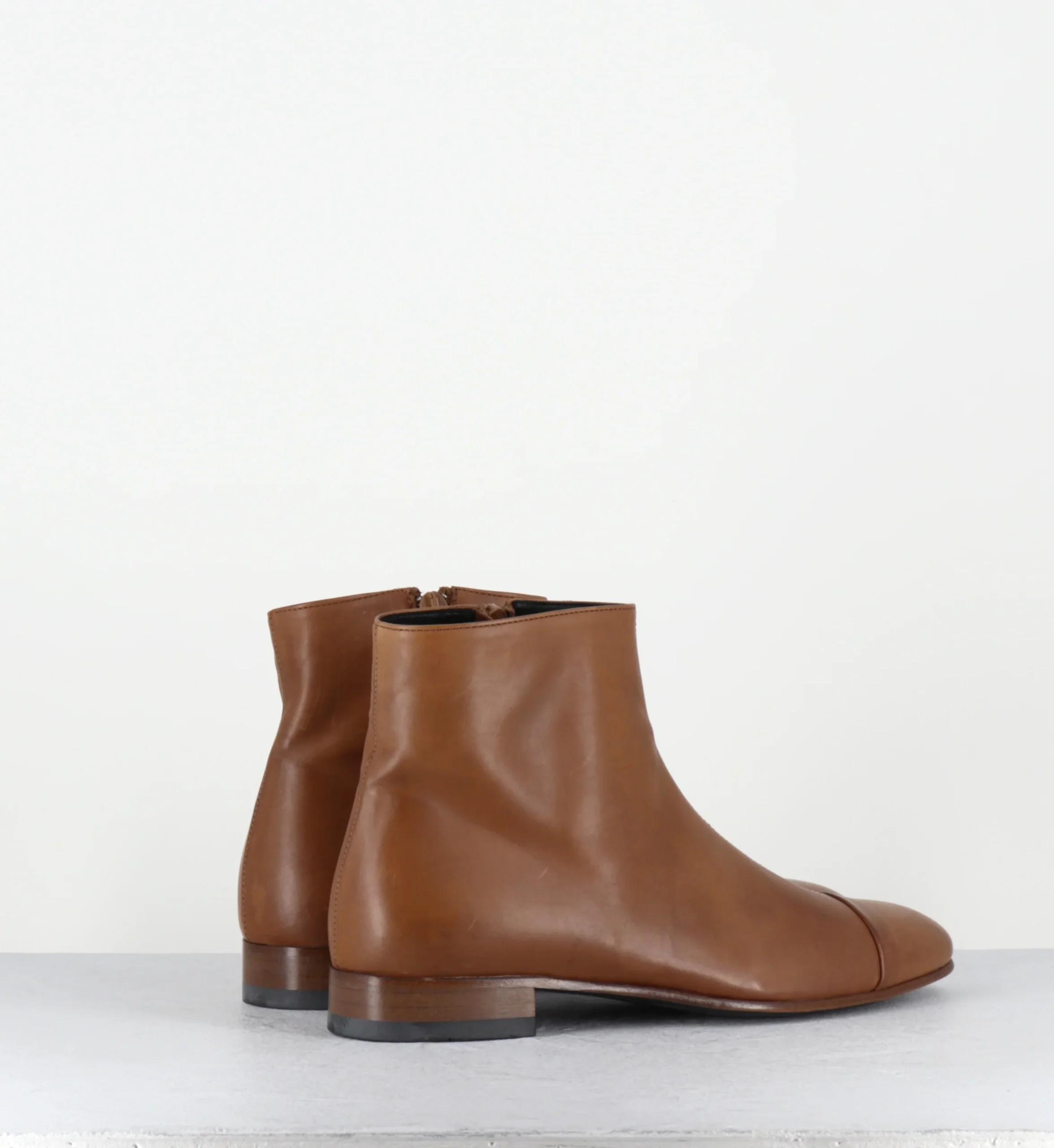 Boots 60s en cuir camel souple - ANDY CALF CAMEL – Image 5