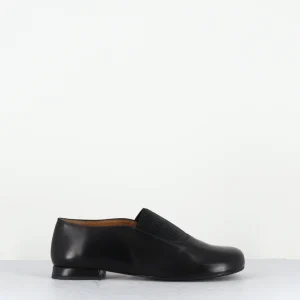 Ballerines à élastique en cuir souple noir - MAGAR NAPPA BLACK