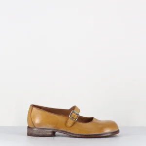 Babies en cuir jaune ligne japonisante - 45501 GARDA SENAPE