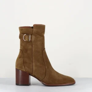 Boots en daim camel - 2525 MOUTARDE