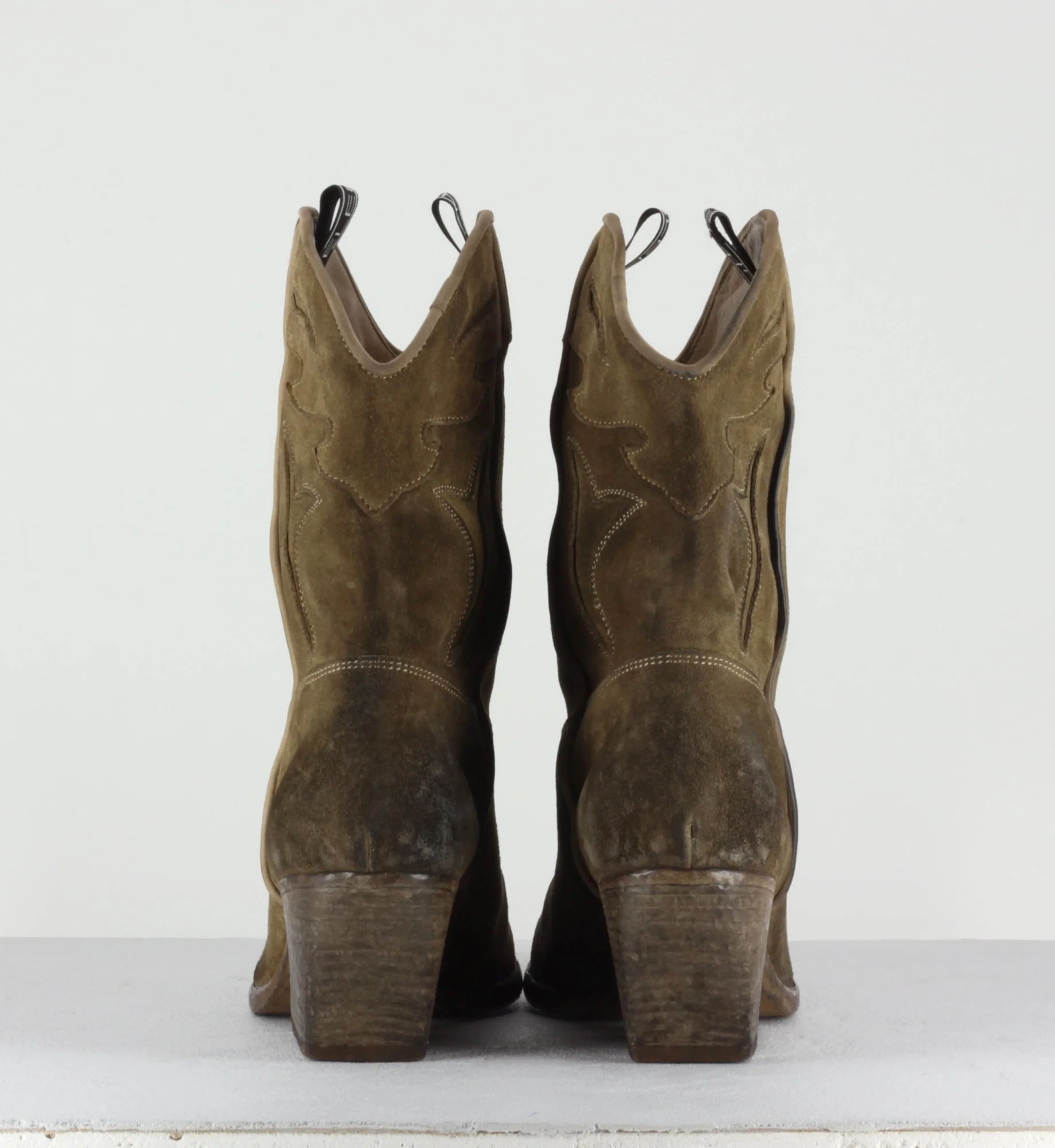 Boots santiags en daim taupe - E2016 VELOUR FANGO – Image 4