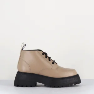 Chaussures à lacets chunky cuir beige - ROY LONDON TAUPE