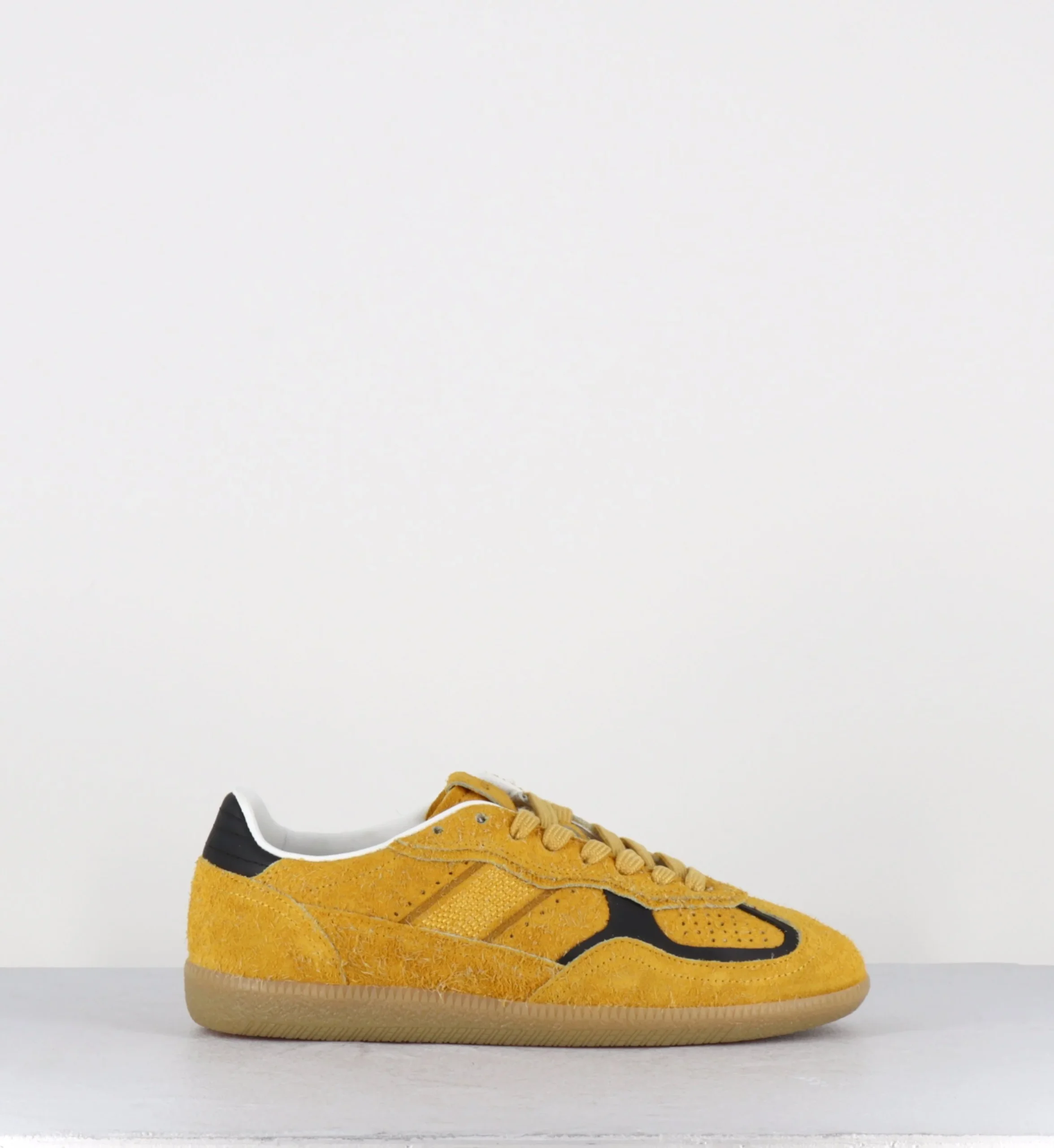 TB 490 RIFE SUEDE FUZZY YELLOW LEATHER SNEAKERS
