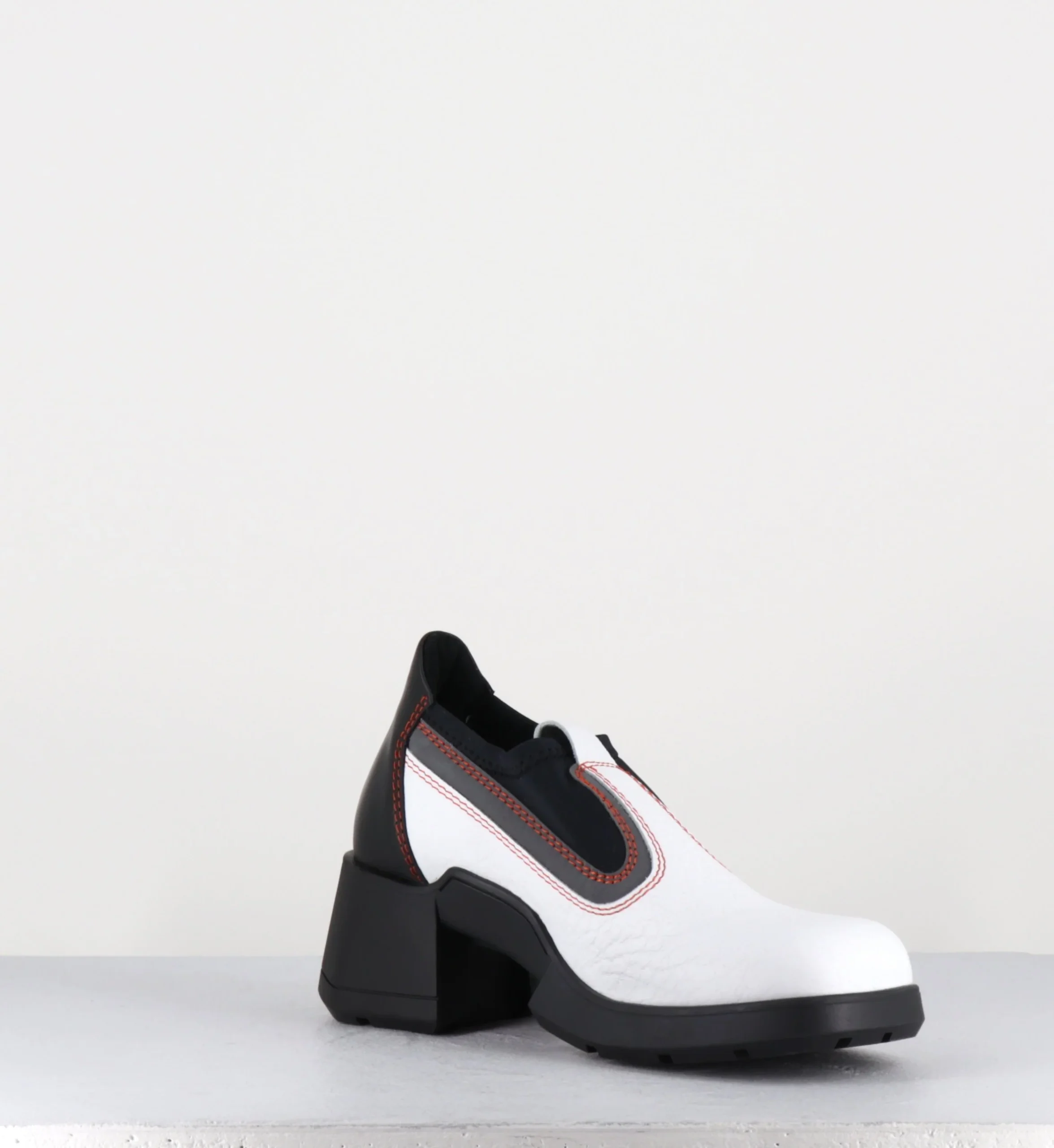 90s futuristic shoes cuir blanc & lycra - KUDA WHITE BOOTS – Image 8