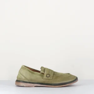 Mocassins souples en daim vert - 1ES323 VERDE